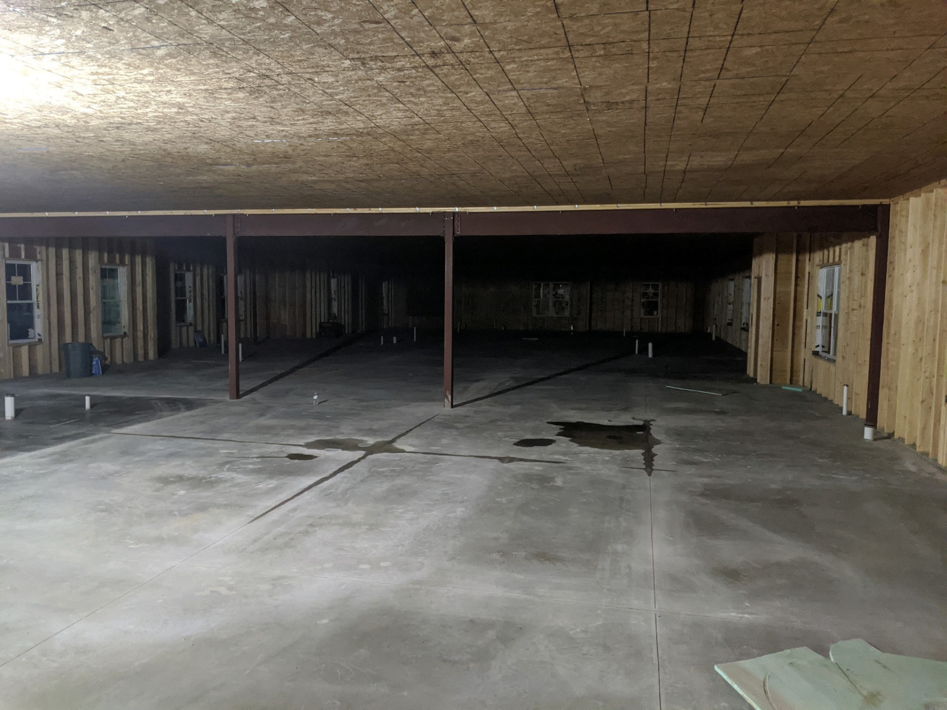 Commercial concrete slab under construction